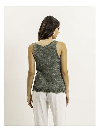 Top senza maniche in maglia lurex KENATRA