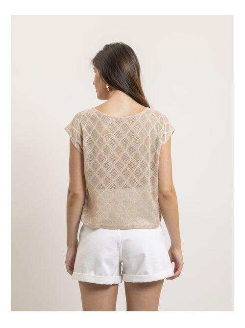 Top senza maniche in maglia traforata FEPIRA - Kiabi