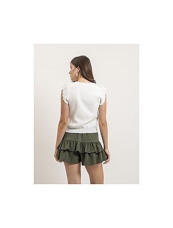 Top senza maniche in pizzo FEVIA