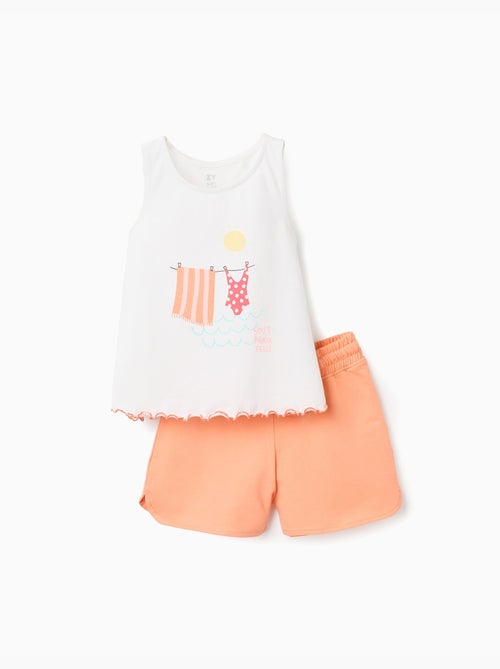 Top senza maniche + pantaloncini in cotone - Kiabi