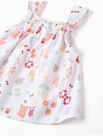 Top senza maniche + pantaloncini in cotone