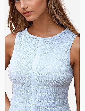 Top slim fit a girocollo testurizzato hiccup