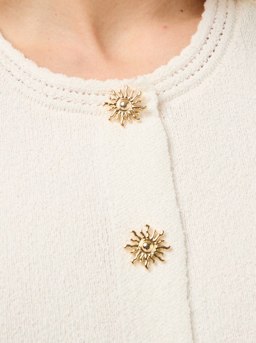 Top smanicato con bottoni dorati - Kiabi