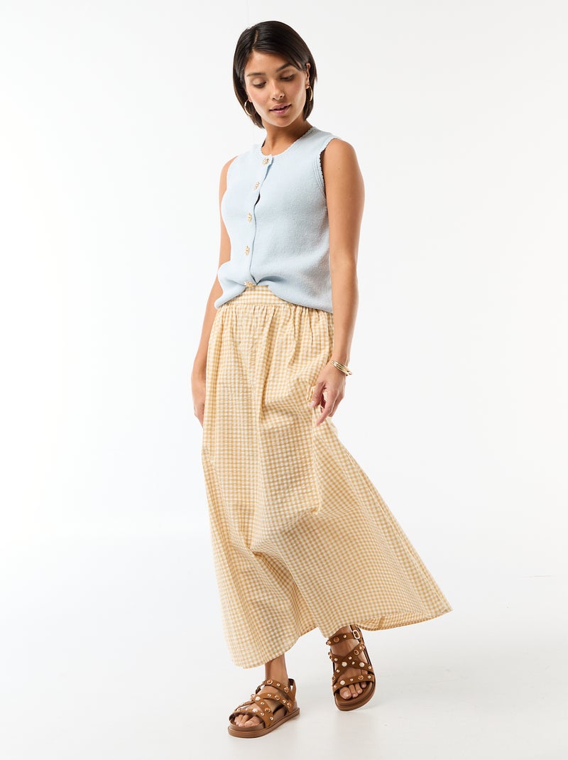 Top smanicato con bottoni dorati Blu - Kiabi