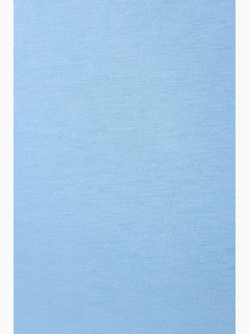 Top smanicato girocollo tinta unita corto hiccup Blu - Kiabi