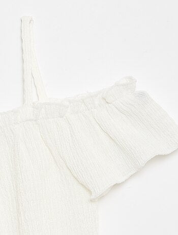 Top smockato con spalline sottili