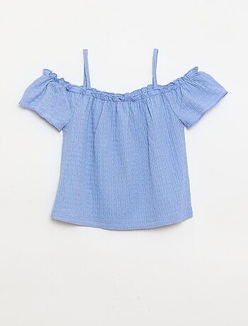 Top smockato con spalline sottili