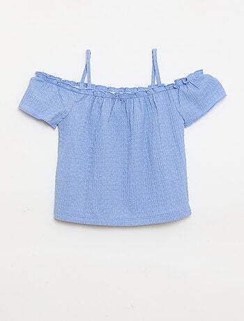 Top smockato con spalline sottili