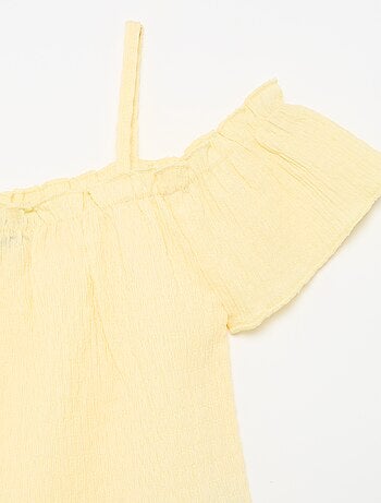 Top smockato con spalline sottili