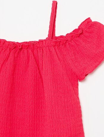 Top smockato con spalline sottili