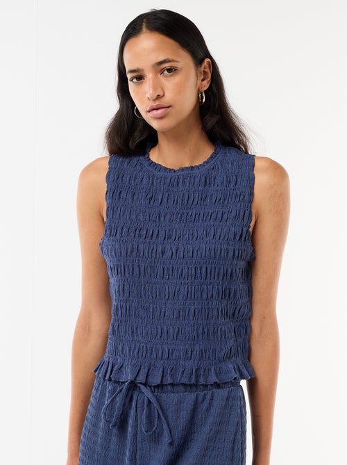 Top smockato senza maniche - Kiabi