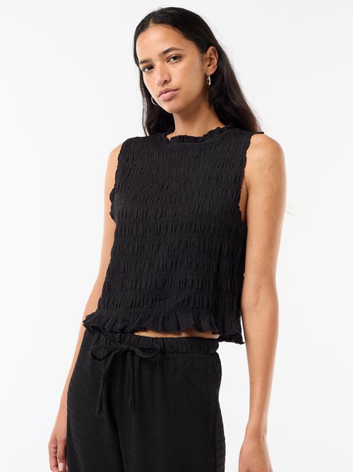 Top smockato senza maniche - Kiabi