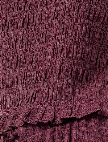 Top smockato senza maniche