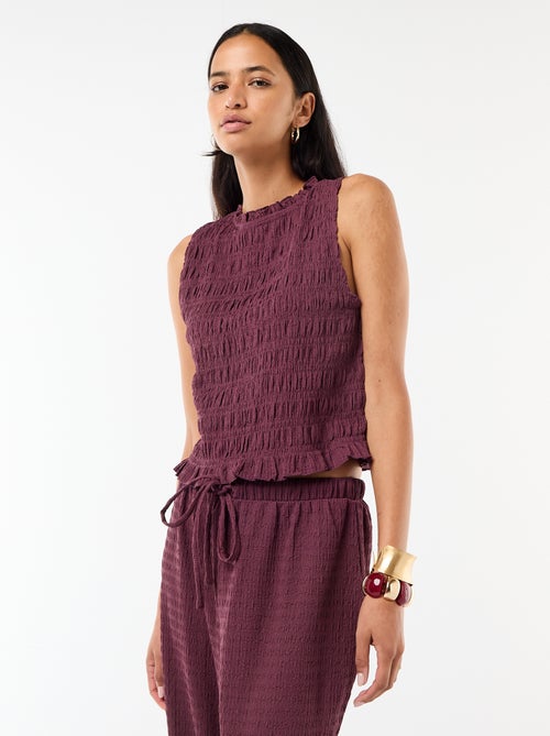 Top smockato senza maniche - Kiabi