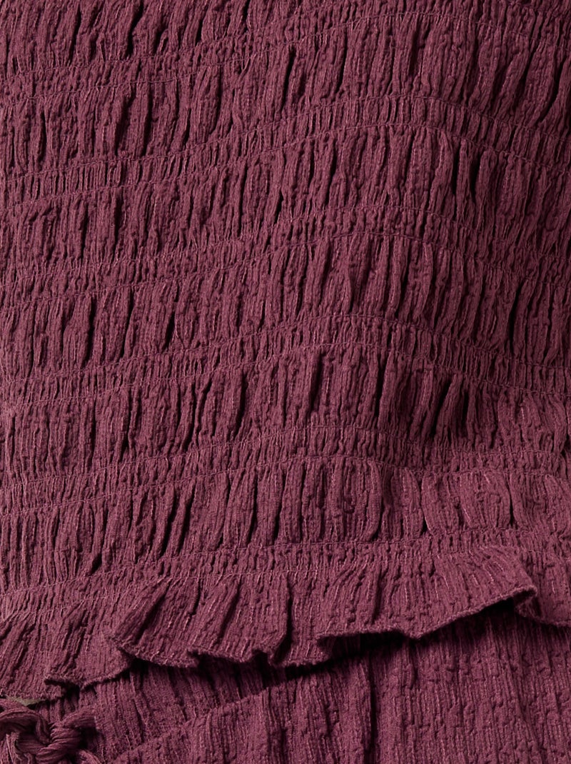 Top smockato senza maniche Viola - Kiabi