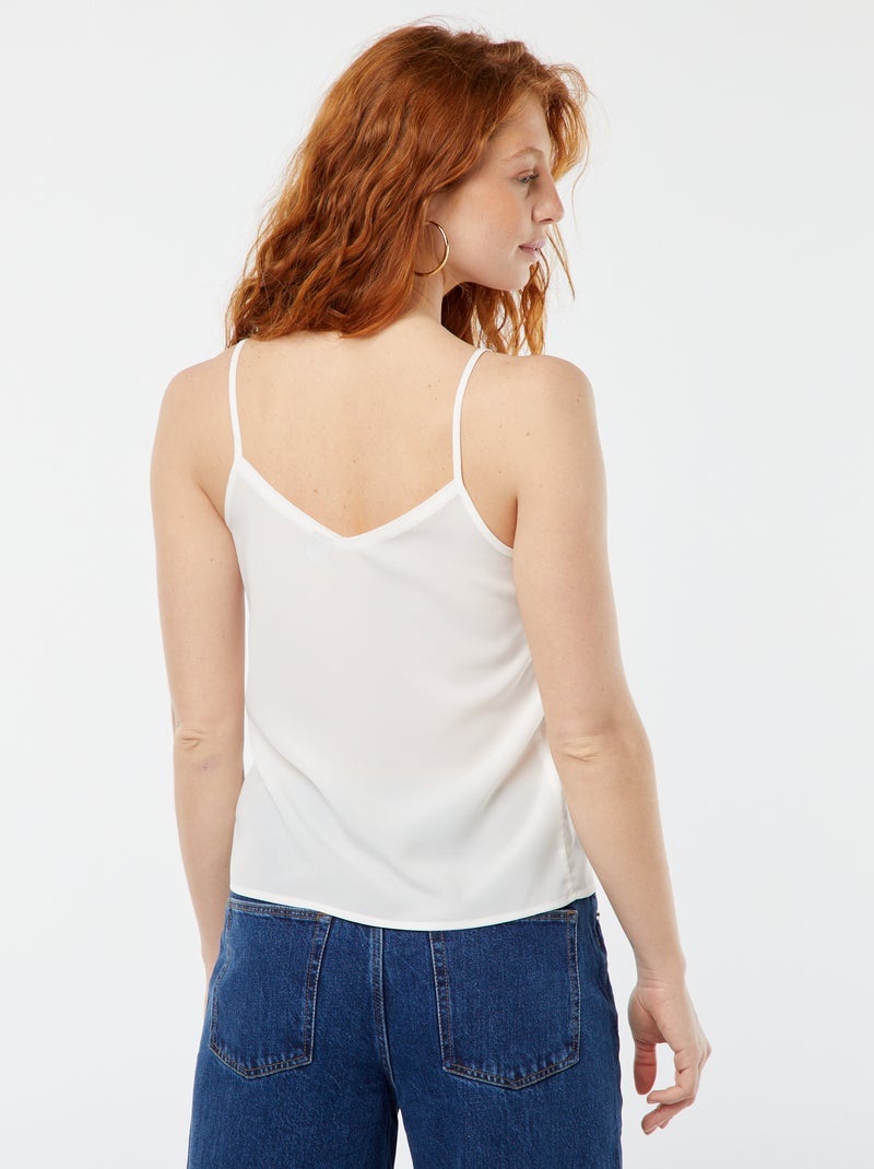 Top spalline sottili Bianco - Kiabi