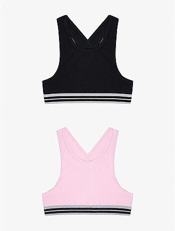 Top sport glitterati, confezione da 2 penti