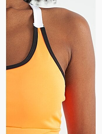 Top sportivo crop aderente senza maniche tommy