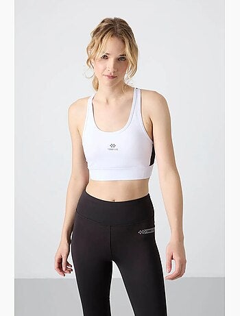 Top sportivo crop aderente senza maniche tommy