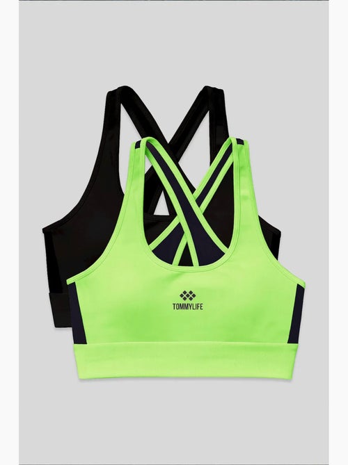 Top sportivo crop aderente senza maniche tommy - Kiabi