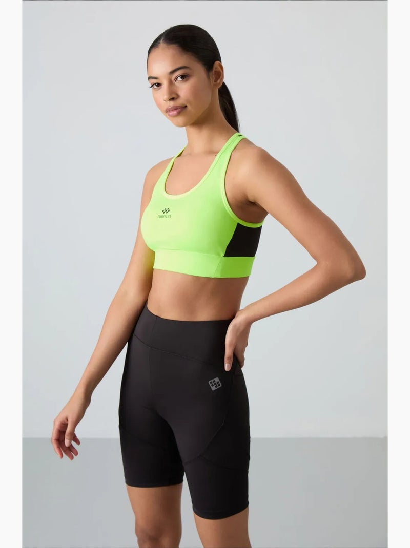 Top sportivo crop aderente senza maniche tommy Verde tiglio - Kiabi