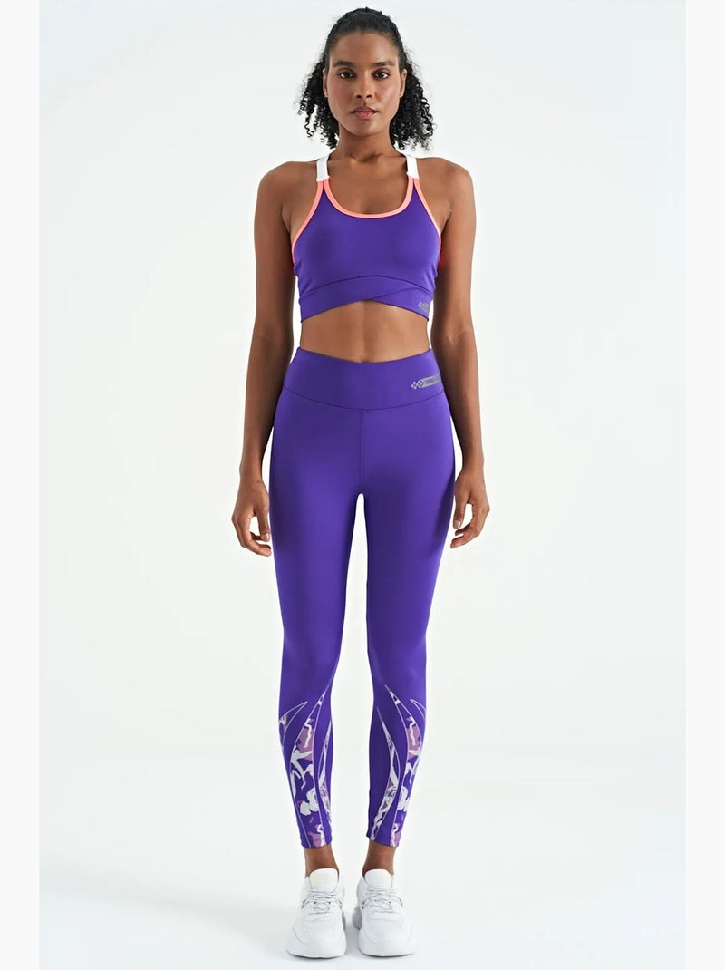 Top sportivo crop aderente senza maniche tommy Viola - Kiabi