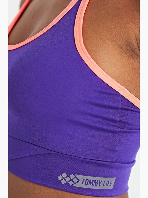 Top sportivo crop aderente senza maniche tommy - Kiabi