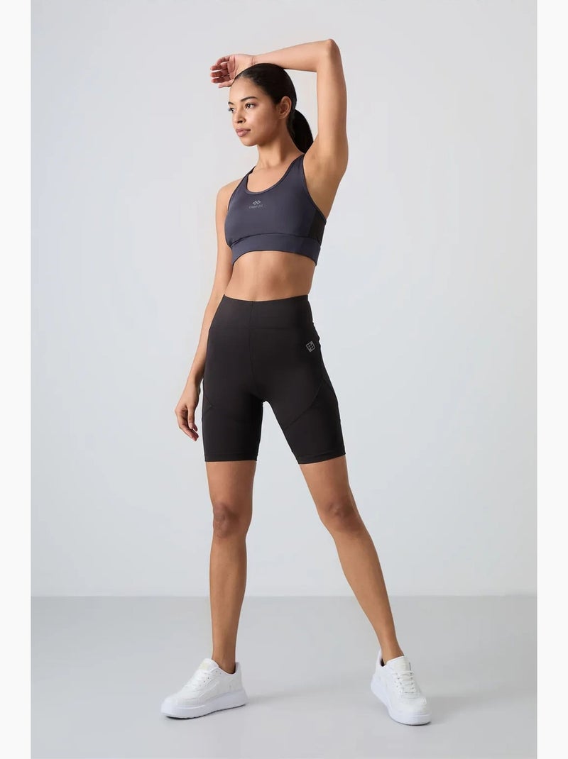 Top sportivo crop senza maniche aderente tommy Grigio nero - Kiabi