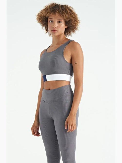 Top sportivo crop senza maniche color block tommy - Kiabi Top sportivo crop senza maniche color block tommy - Kiabi