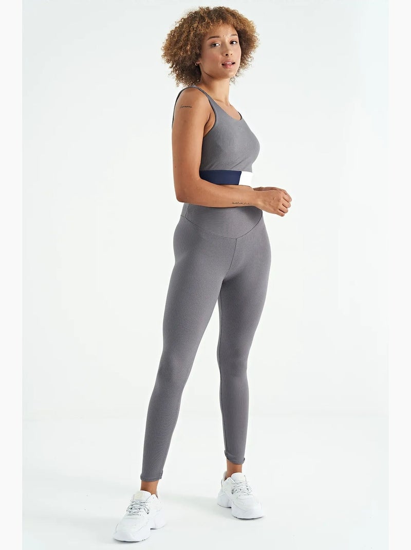 Top sportivo crop senza maniche color block tommy Grigio bianco - Kiabi