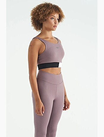 Top sportivo crop senza maniche color block tommy