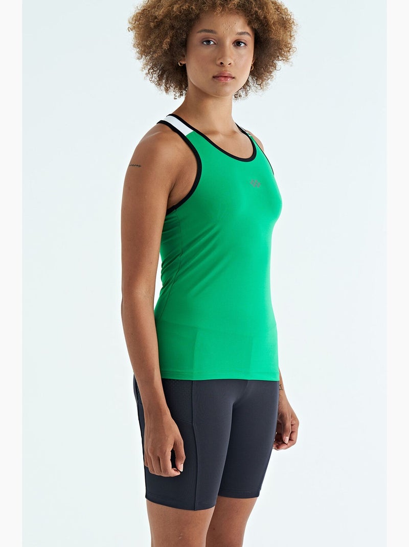 Top sportivo in maglia senza maniche tommy Verde - Kiabi