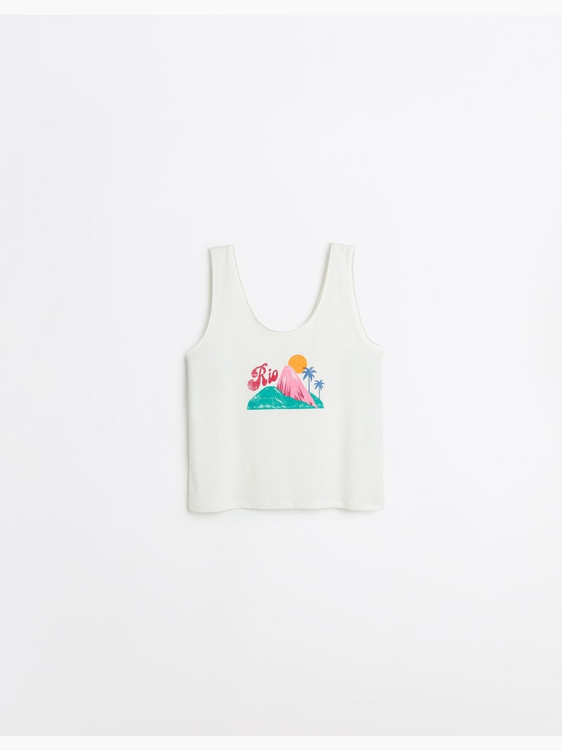 Top stampato, MO Fashion Bianco - Kiabi