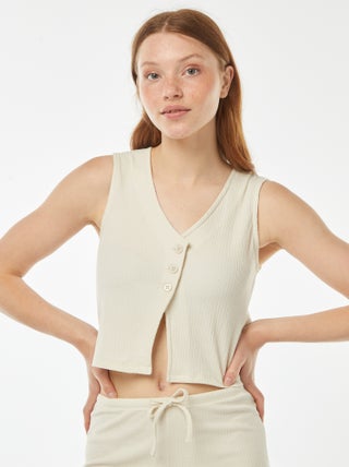Top stile gilet da completo
