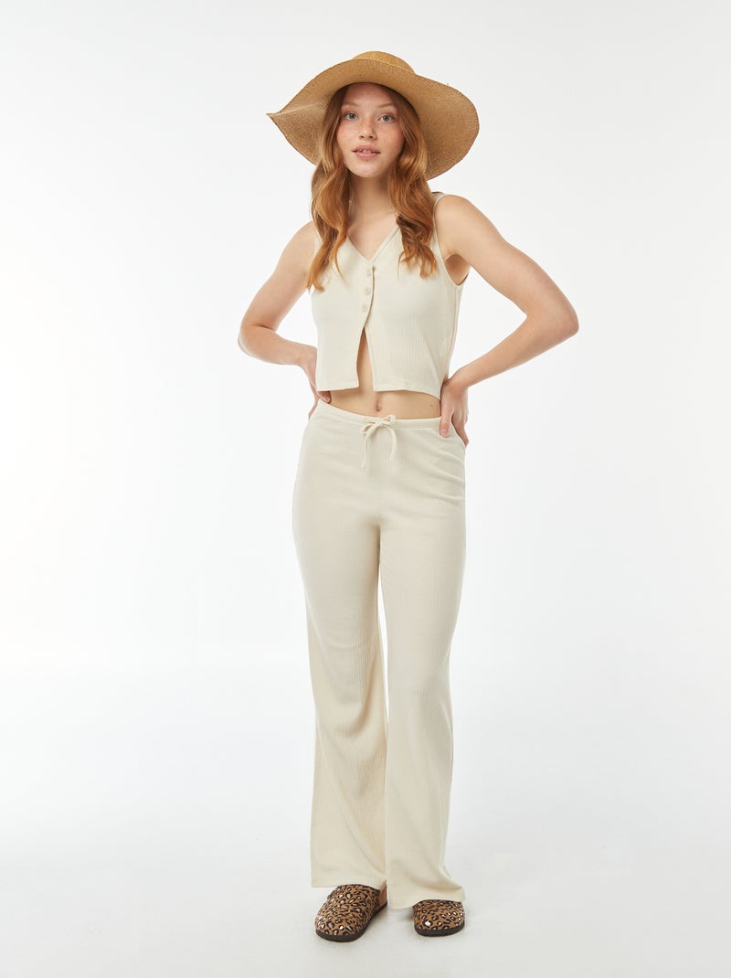 Top stile gilet da completo beige - Kiabi