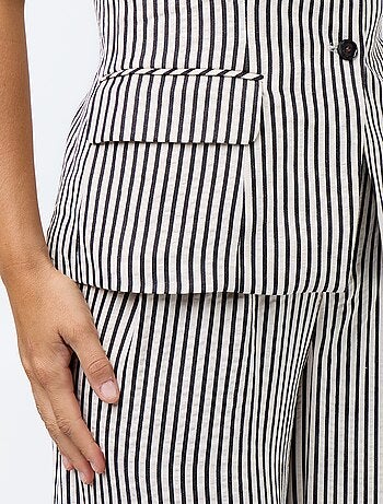 Top stile gilet da completo senza maniche