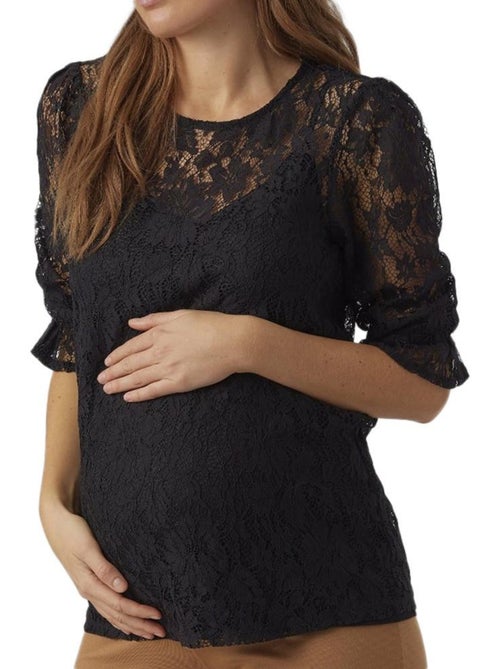 Top T-Shirt Premaman in Pizzo Vero Moda - Kiabi