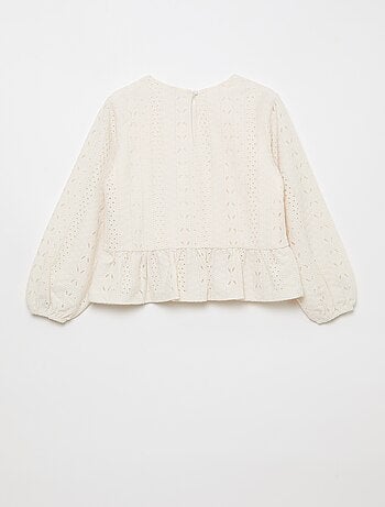 Top traforato con fiocchi decorativi