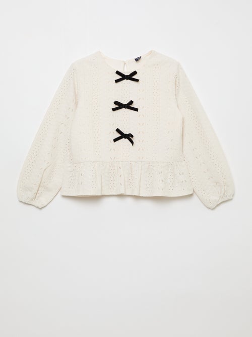 Top traforato con fiocchi decorativi - Kiabi