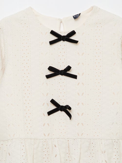 Top traforato con fiocchi decorativi - Kiabi