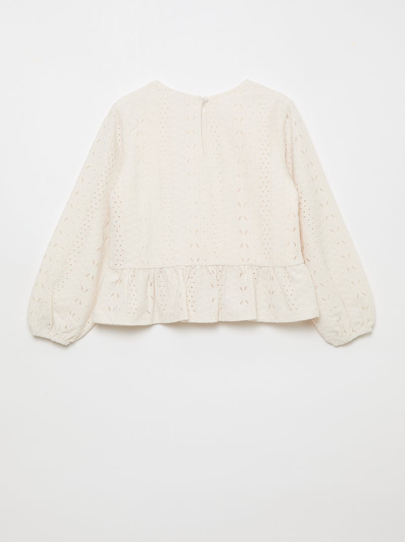 Top traforato con fiocchi decorativi Beige - Kiabi