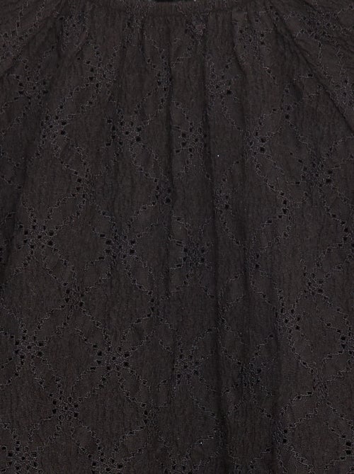 Top traforato con maniche con volant - Kiabi