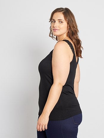 Top viscosa stretch con pizzo - Kiabi