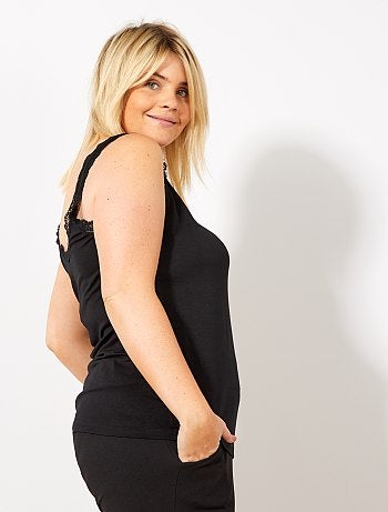 Top viscosa stretch con pizzo - Kiabi