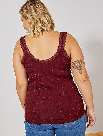 Top viscosa stretch con pizzo - Kiabi