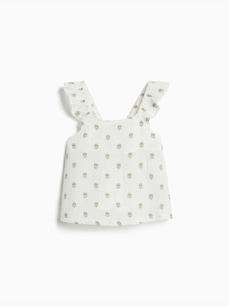 Toppa con volant, mo fashion Bianco - Kiabi