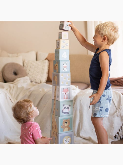 Torre da impilare 10 cubi animali numeri giocattolo apprendimento mamabrum - Kiabi Torre da impilare 10 cubi animali numeri giocattolo apprendimento mamabrum - Kiabi