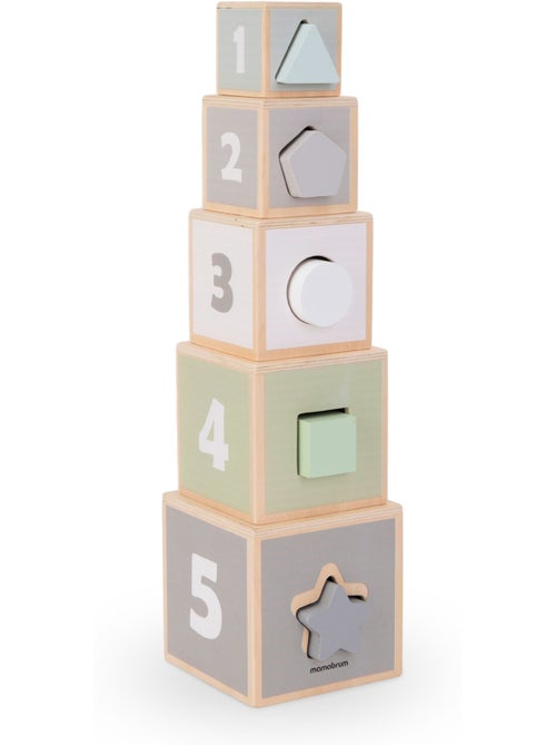 Torre da impilare legno bambini incastro forme numeri mamabrum - Kiabi Torre da impilare legno bambini incastro forme numeri mamabrum - Kiabi