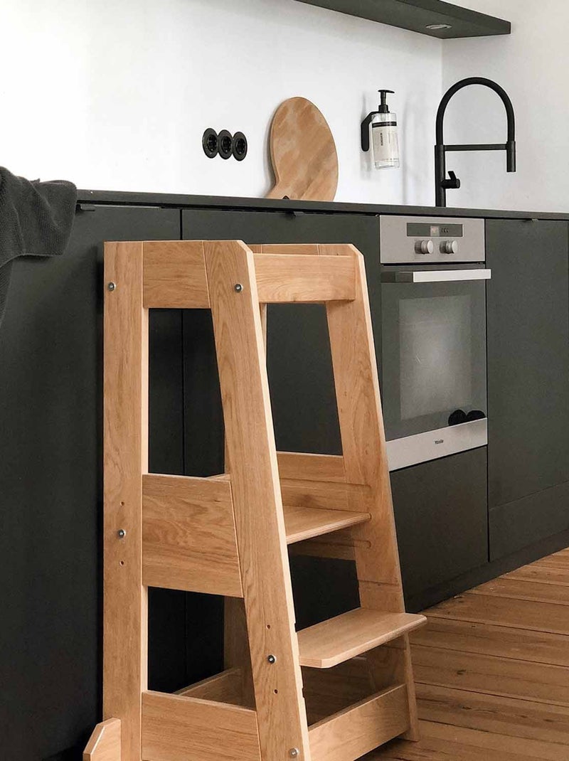 Torre d'apprendimento per bambini in rovere | tissi | tissi Marrone cioccolato - Kiabi