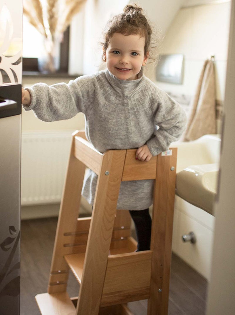 Torre d'apprendimento per bambini in rovere | tissi | tissi Marrone cioccolato - Kiabi